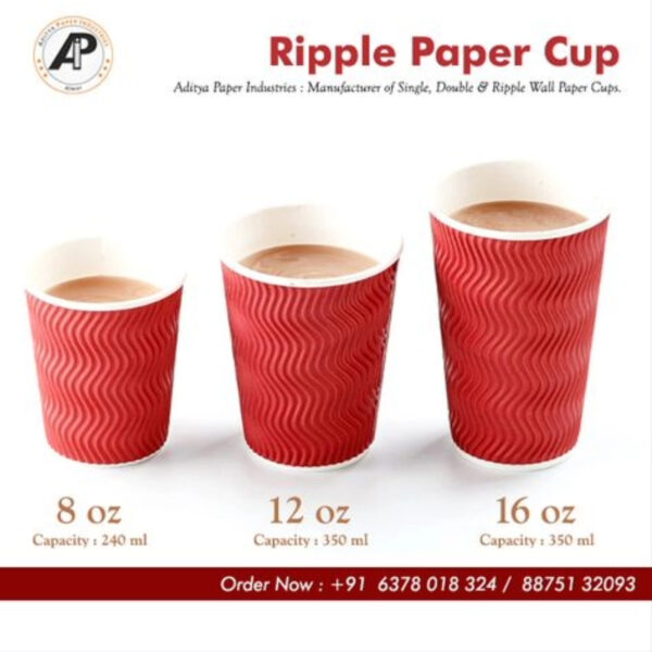 Premium Ripple Wall Paper Cups - Best Price - Image 2